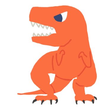 恐竜ティラノサウルスのかわいいイラスト