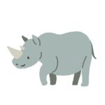 サイの無料イラスト
