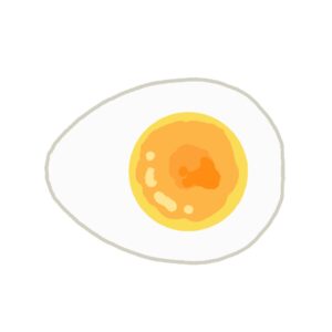 半熟卵の無料イラスト