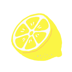 カットレモンのイラスト