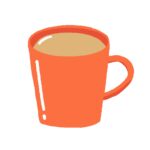 カフェオレの無料イラスト
