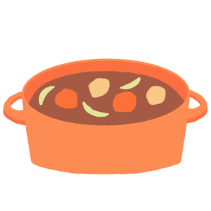 カレーの鍋の無料イラスト