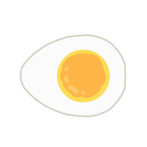 半熟卵の無料イラスト