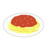 free spaghetti with meat sauce clipart
