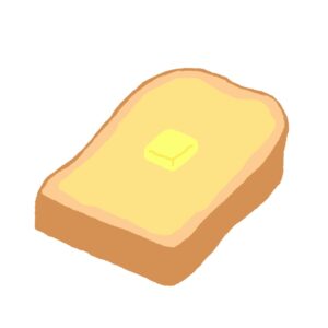 バタートーストの無料イラスト