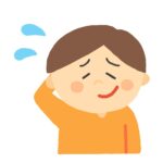 照れている人の無料イラスト