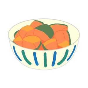 かぼちゃの煮物の無料イラスト
