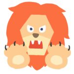 ライオンの顔の無料イラスト
