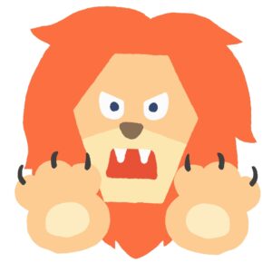ライオンの顔の無料イラスト