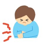 お腹が痛い男の人の無料イラスト