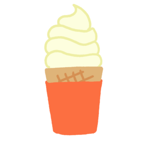 ソフトクリームの無料イラスト