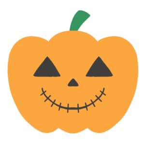 ハロウィンのお化けかぼちゃの無料イラスト