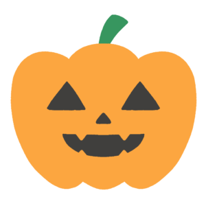 ハロウィンのお化けかぼちゃの無料イラスト
