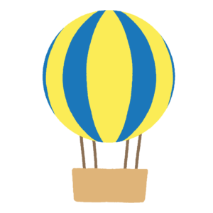 気球の無料イラスト