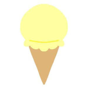 バニラアイスクリームの無料イラスト