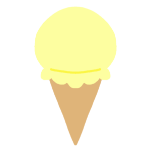 バニラアイスクリームの無料イラスト