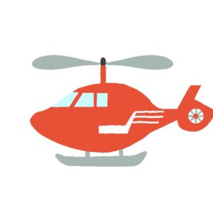 消防防災ヘリコプターの無料イラスト