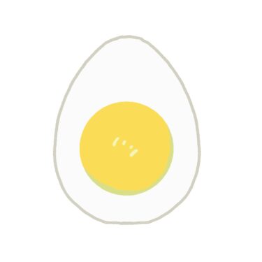 ゆで卵（固め）のイラスト