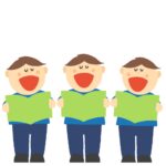 合唱・コーラスの無料イラスト（立ち姿）