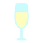 シャンパングラスの無料イラスト