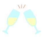 free champagne toast clipart