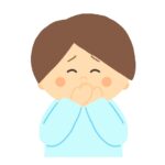 くすくすと笑う男性の無料イラスト