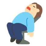 椅子でぐったりしている男性の無料イラスト