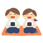 clip art of eating rice balls on a picnic seat-illpop.com
