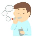タバコを吸う男性の無料イラスト