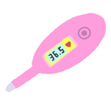 おもちゃの体温計のイラスト
