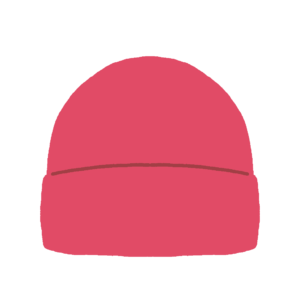 ピンクのニット帽の無料イラスト