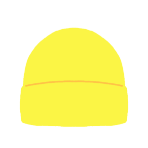 黄色のニット帽の無料イラスト