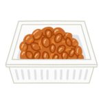 納豆のパック（中身）の無料イラスト