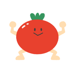 トマトのキャラクターの無料イラスト