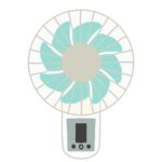 壁掛け扇風機の無料イラスト