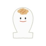 膨らんでいる焼き餅のキャラクターの無料イラスト