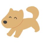 駆け回る犬の無料イラスト