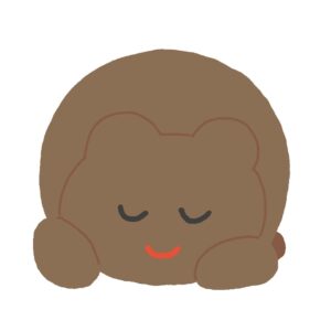 冬眠中のクマの無料イラスト