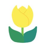 clip art of yellow tulip