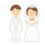 新郎新婦の無料イラスト