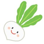 かわいいかぶのキャラクターの無料イラスト