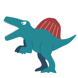 恐竜（スピノサウルス）の無料イラスト