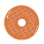 ハニードーナツの無料イラスト