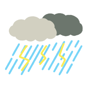 雷雨の無料イラスト