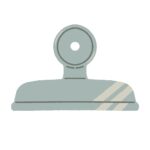 目玉クリップの無料イラスト