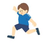 サッカーボールを蹴ろうとしている男性の選手の無料イラスト