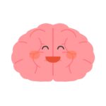 元気な脳みそのキャラクターの無料イラスト