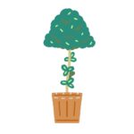 観葉植物の無料イラスト