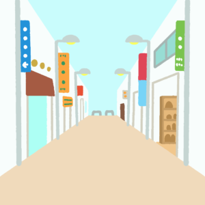 商店街の無料イラスト