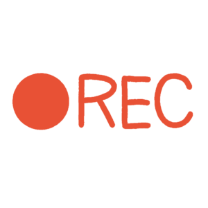 録画中（REC）の文字の無料イラスト